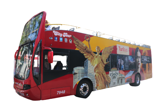 Red bus tour of Mexico